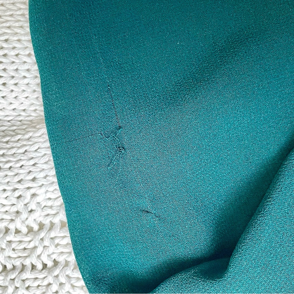 Silence + Noise Emerald Green Chiffon Button Down Shirt Size M - Picture 5 of 5